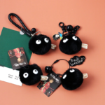Black Cute Briquettes Decorative Keychain