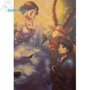 Princess Mononoke Kraft Paper Poster Decor By Ghibli-merch.com