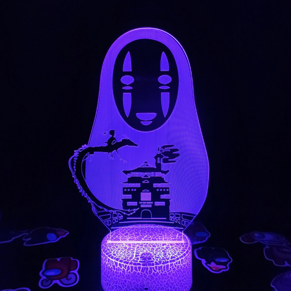 Spirited Away No Face 3D Illusion Night Light by ghibli-merch.com
