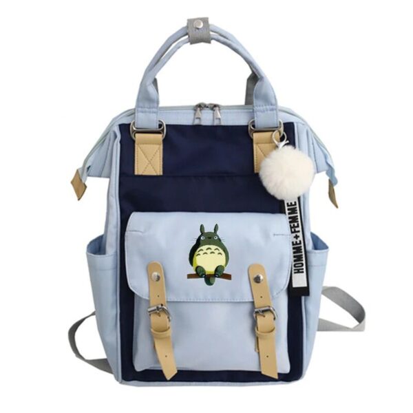 Ghibli Harajuku Totoro Waterproof Backpack Blue