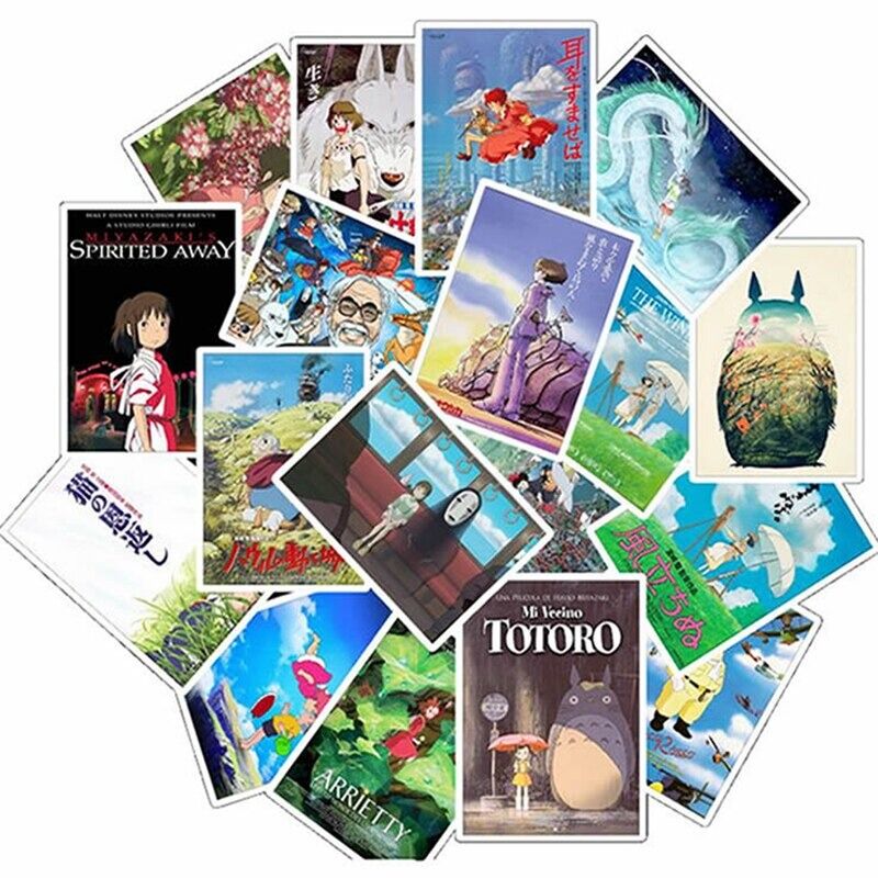 Anime Hayao Miyazaki Series Rectangular Stickers 25PCS - Studio Ghibli  Merch Store - Official Studio Ghibli Merchandise