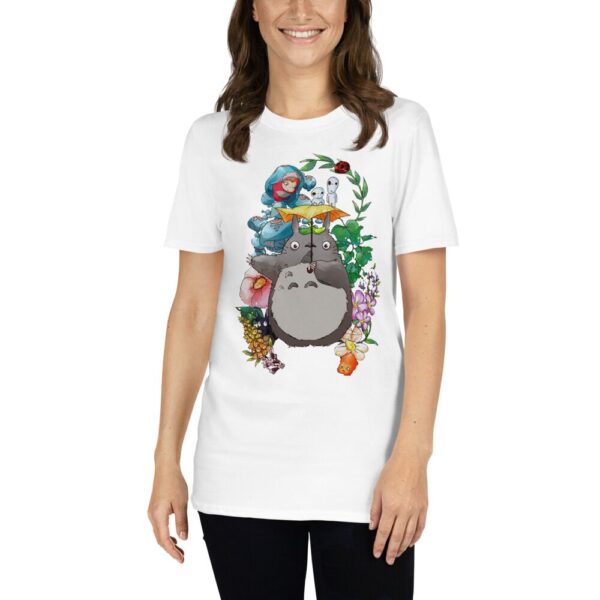 Totoro Umbrella And Friends T-Shirt (2)