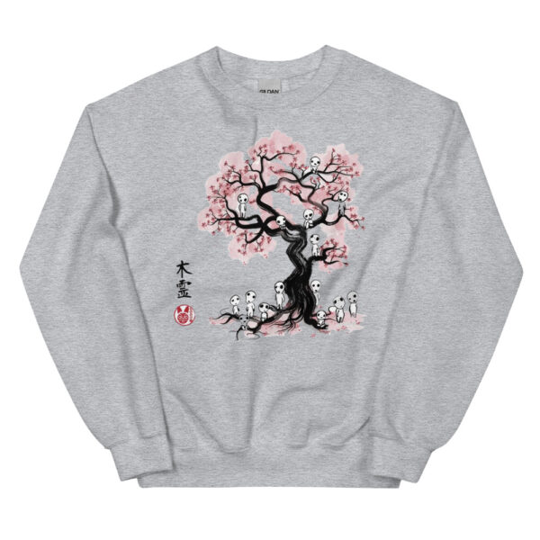 Princess Mononoke Sweatshirt Tree Spirits In Sakura Flower