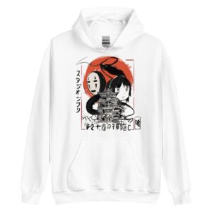 Spirited Away hoodie Chihito and No Face Red Moon (2)