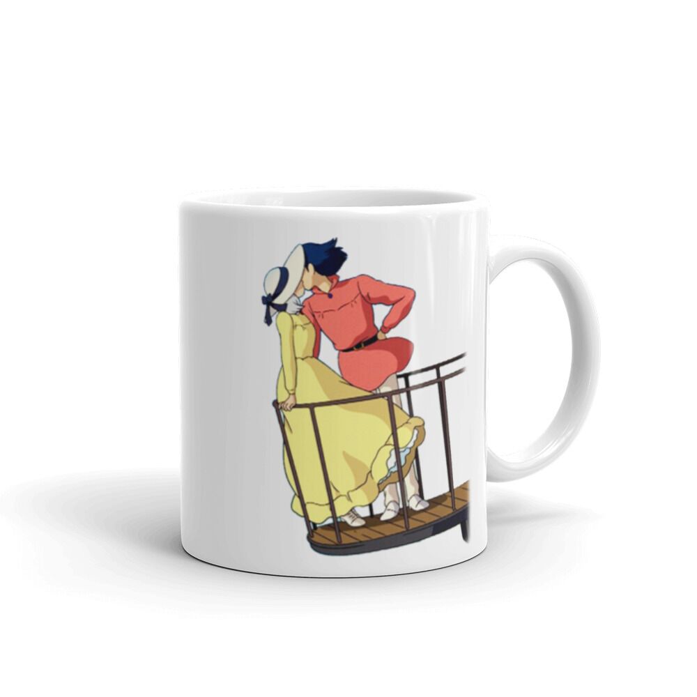 Howls Moving Castle Mug Howl And Sophie Kiss Studio Ghibli Merch