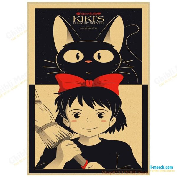 Kiki's Delivery Service Poster Jiji Cat and Kiki