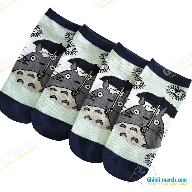 Totoro and Soot Sprites(Susuwatari) Socks