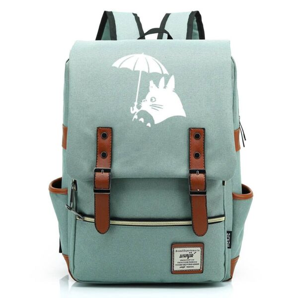 Totoro Hold Umbrella Backpack for School Bag For Girl and Boy New 2022