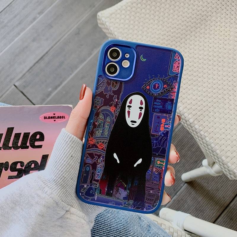 Anime Totoro , No Face Silicone Phone Case For iPhone Hot 2023