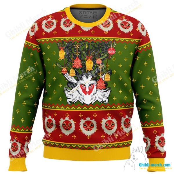 Ghibli Forest Spirit Ugly Christmas Sweater
