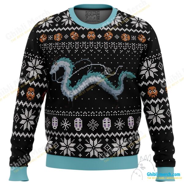 Haku Spirited Away Ugly Christmas Sweater
