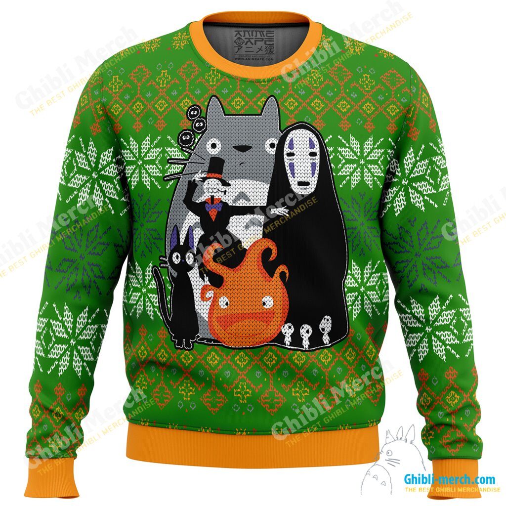 Studio Ghibli Squad Ugly Christmas Sweater