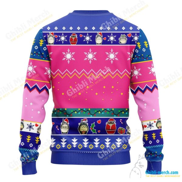 Totoro Christmas Sweater Pink