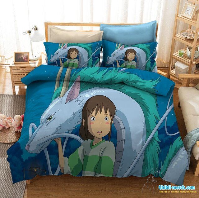 Spirited Away Chihiro and Haku Dragon Bed Set 3D 3PCS - Ghibli Merch Store  - Official Studio Ghibli Merchandise