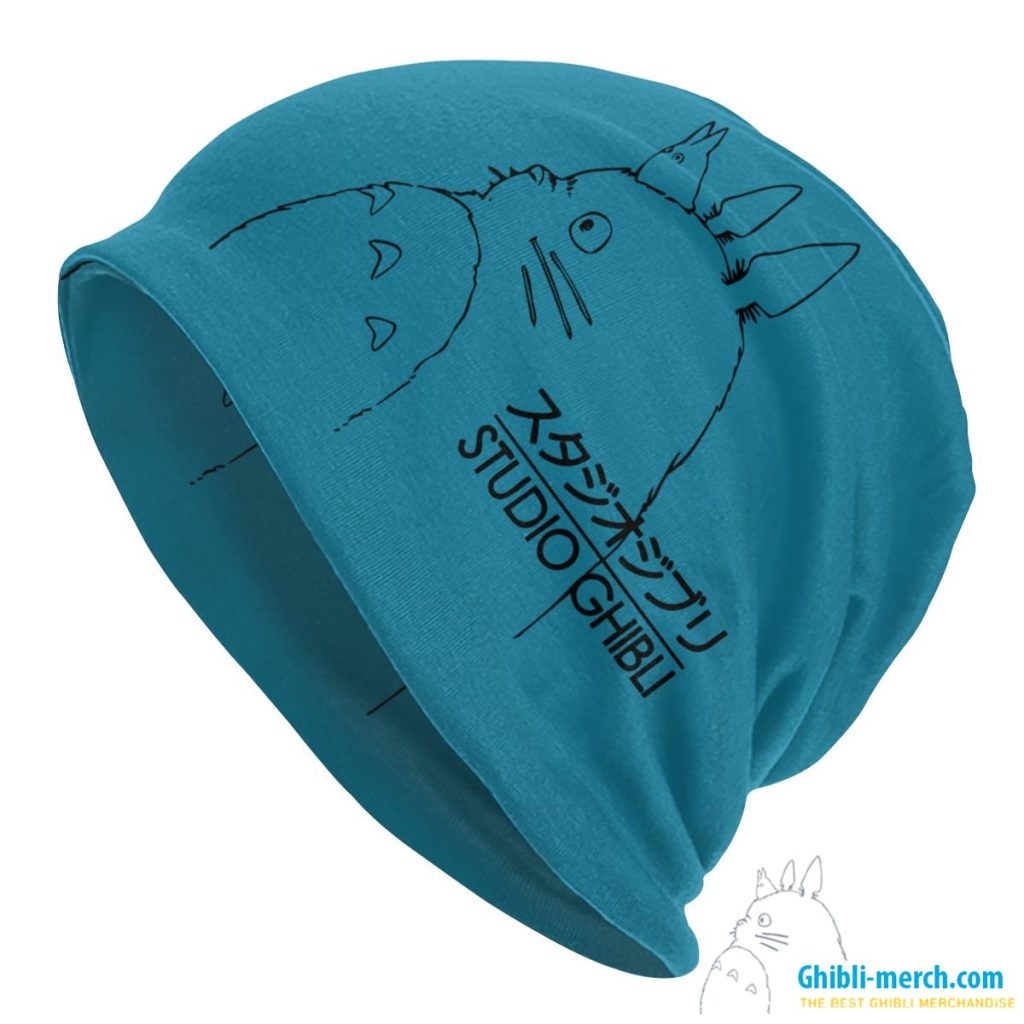 Studio Ghibli Totoro Logo Beanie Warm Winter Blue - Ghibli Merch Store ...