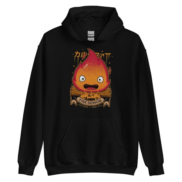 Calcifer Fire Demon Howl's Moving Castle Inspired Hoodie