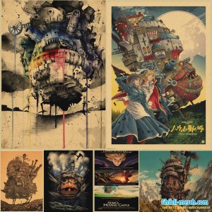 Howl's Moving Castle Drawing Poster