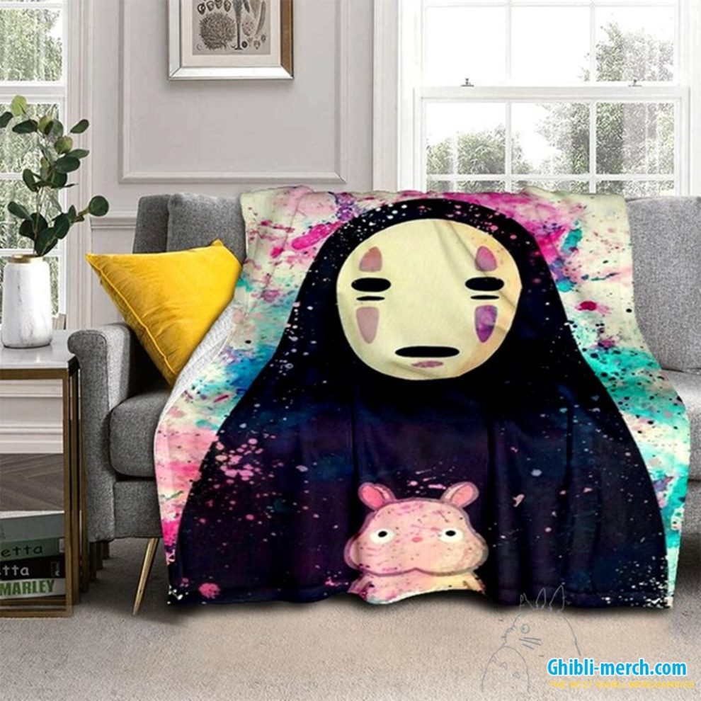 Studio Ghibli No Face Blanket New Arrivals 2024 Ghibli Merch Store